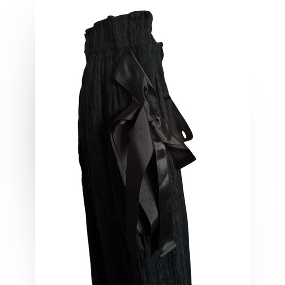 Nuit Black Mesh Maxi Skirt w/Pockets and Ribbon Size S/M - Picture 10 of 12